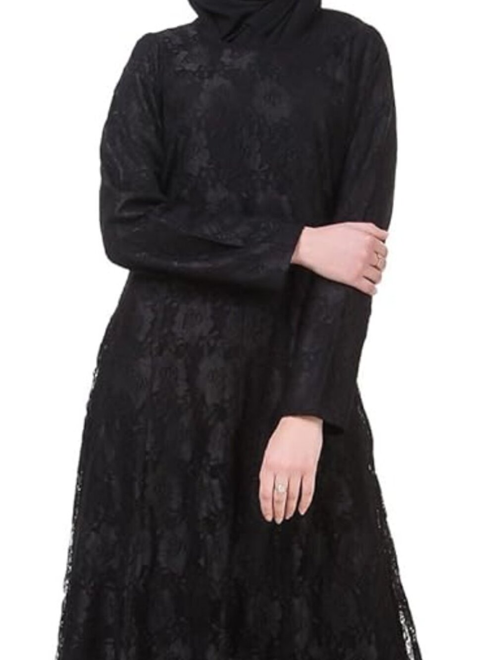 MyBatua Black Abaya Casual & Formal Wear Jalabiya Maxi Dress L AY-606